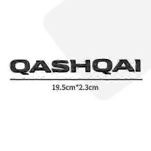 (3) Concar Decor 3D Abs Silver/svart Qashqai Bokstav Bagageklistermärke Dekoration Bilstylingtillbehör