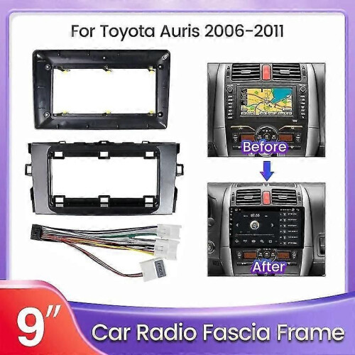 (C) För Toyota Auris 2006 - 2011 Bilradio Instrumentpanel Panel Ram Strömkabel