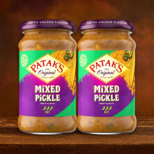 Patak's Mixed Pickle 283g (Pack of 2) | Authentic Indian Pickle with Mango, Lime & Chilli | Tangy & Spicy | Vegetarian