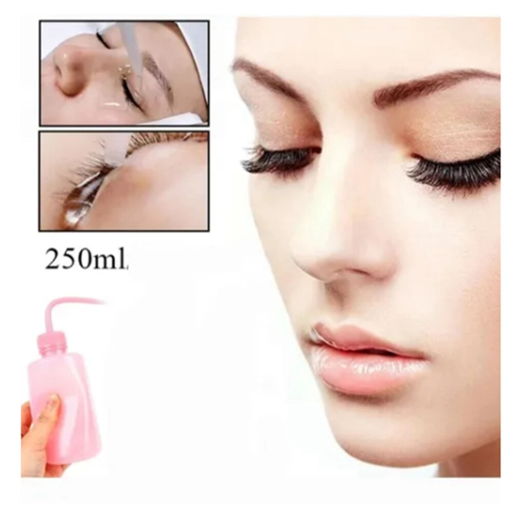 Pink 250Ml Tattoo Wash Bottle Portable Tattoo Curved Spout Spray Bottle Plastic Squeeze Bottle Tool