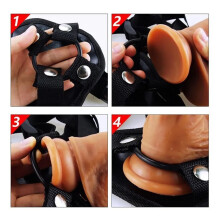 Wearable Penis Panties PU Leather Soft Adjustable Multifunctional Strap On Pants for Honeymoon