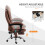 Vinsetto Vinsetto Ergonomic Heated 6 Points Vibration Massage Office Chair, Brown 6