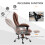 Vinsetto Vinsetto Ergonomic Heated 6 Points Vibration Massage Office Chair, Brown 5