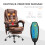Vinsetto Vinsetto Ergonomic Heated 6 Points Vibration Massage Office Chair, Brown 4