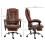 Vinsetto Vinsetto Ergonomic Heated 6 Points Vibration Massage Office Chair, Brown 3