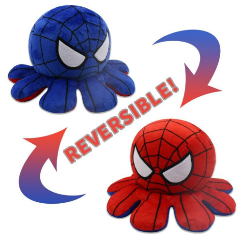(Spiderman)Reversible Octopus Plush Toy Batman Doublesided Stuffed Flip