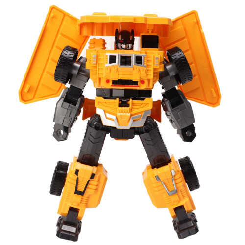 Transformation Robot Toy 2 Forms Flexible Joints Drop Resistant Educational Cool Deformation Engineering Vehicle for Boys
