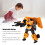 Transformation Robot Toy 2 Forms Flexible Joints Drop Resistant Educational Cool Deformation Engineering Vehicle for Boys 12