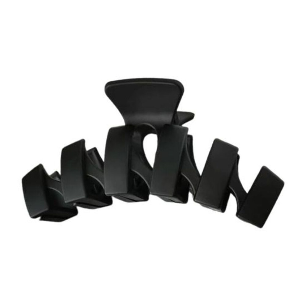 (black) Crossing Teeth Hair Clip Simple Solid Color Large Ponytail Shark Hair Clip Plastic Bath Hair Clip Hair Accessories