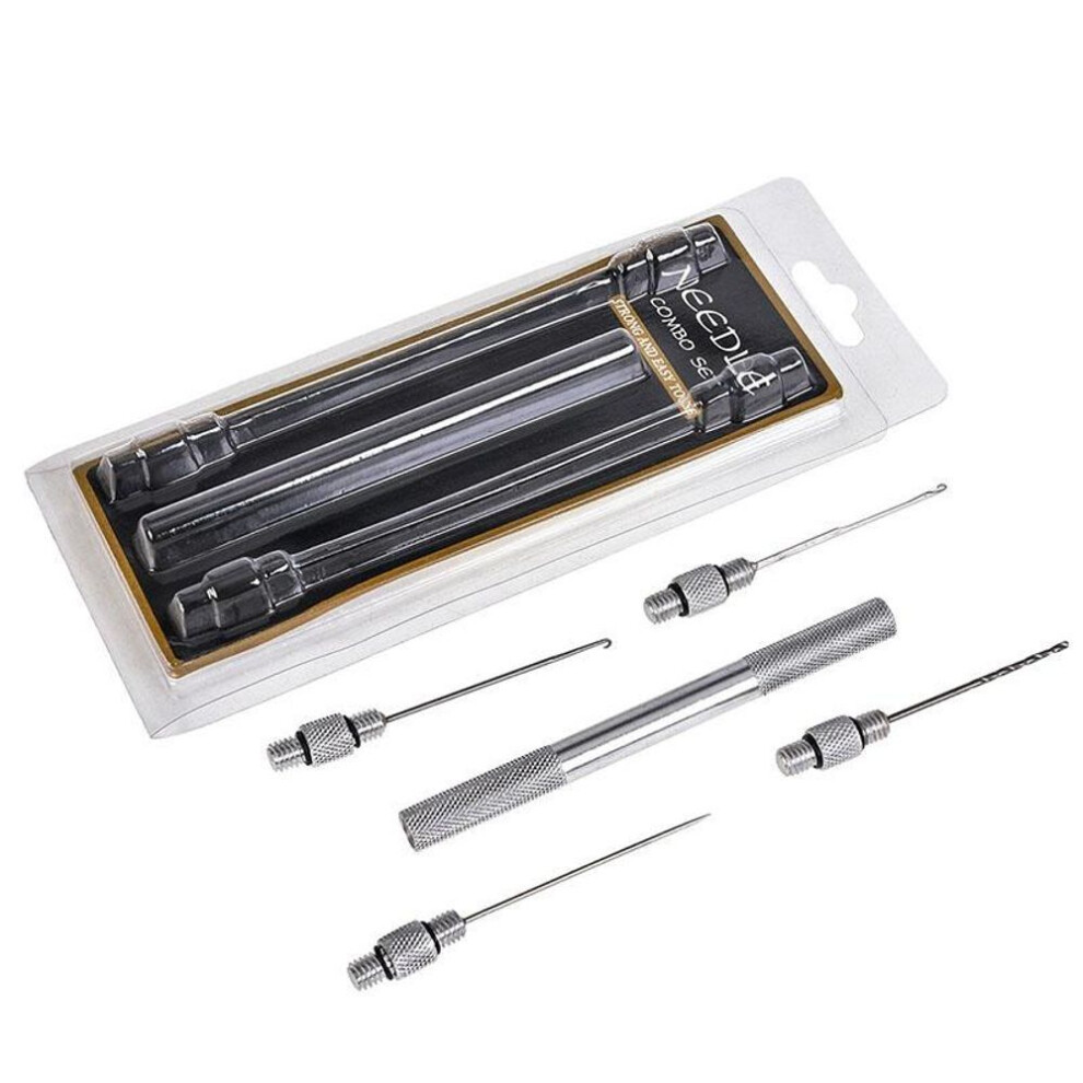 Carp Strong Fishing Rigging Bait Needle Kit Fishing Tools Bait Drill Stringer Needle With Nonslip Handle Fishing Needle