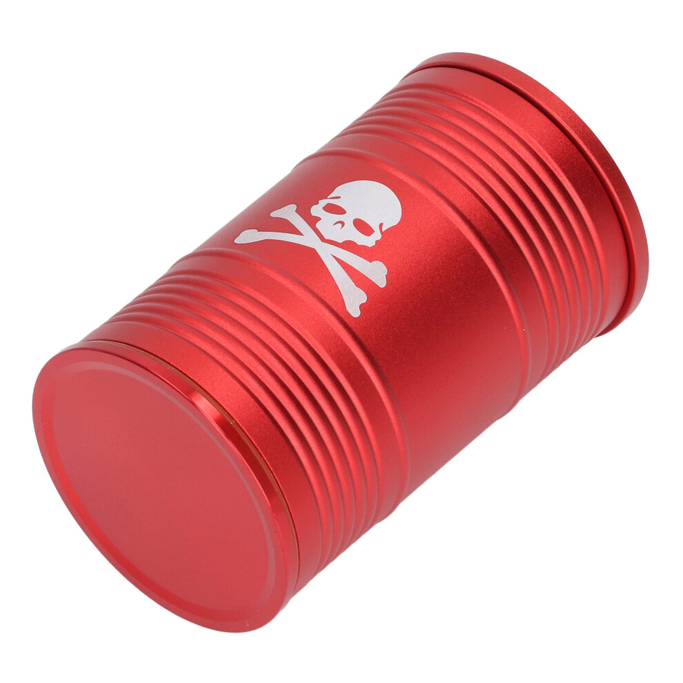 Cigarette Cylinder Ashtray Aluminum Alloy Heat Resistant Portable Car Ashtray For Automobile Red 9421320533763