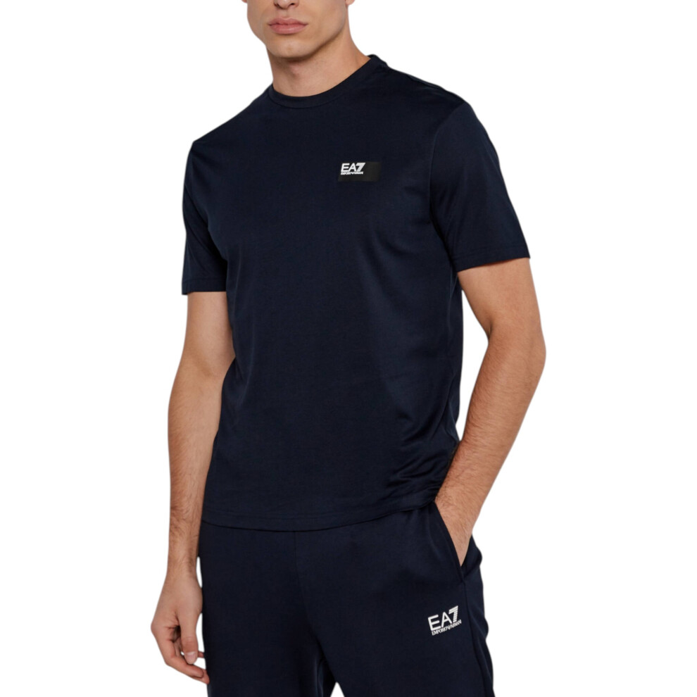 Armani (Navy, M) Emporio Ea7 Mens T Shirts Regular Fit Casual Summer Pullover Cotton Top
