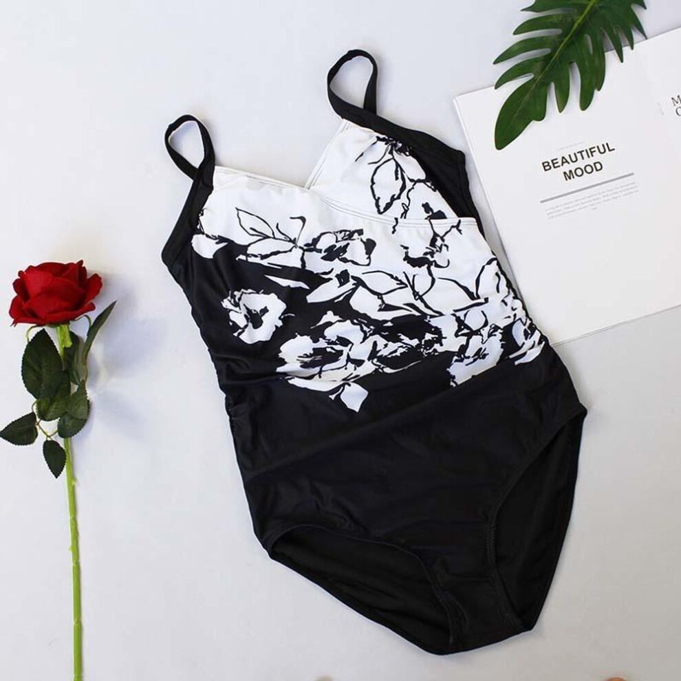 (S) Print One Piece Swimsuits Body Closed Women Plus Size Swimwear Push Up Bathing Suit