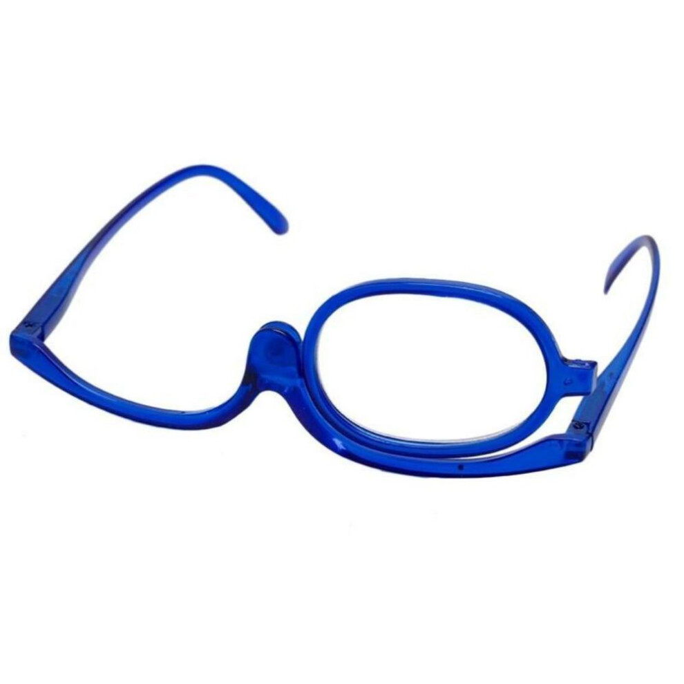 (blue, 250) 3 Colors Reading Glass Magnifying Glasses Makeup Folding Eyeglasses Cosmetic General