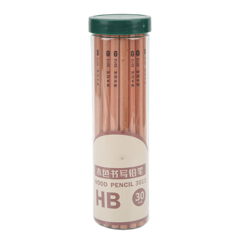 30 piezas de lápiz HB hexagonal, de madera natural, para escribir 1