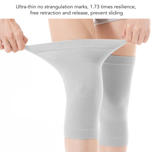2 Stück graue Kniewärmer Größe S Baumwoll-Polyester-Mischung 2