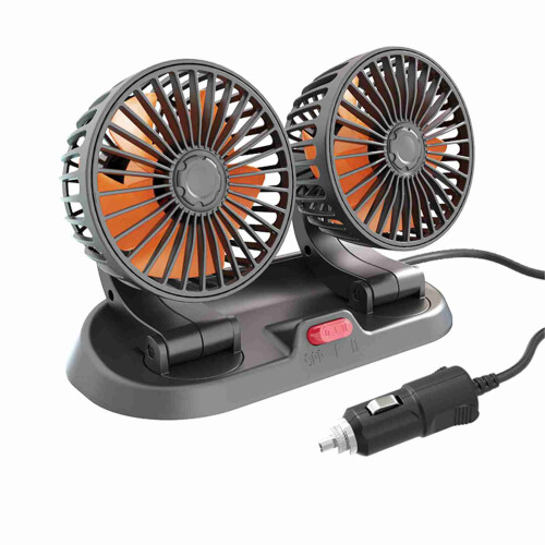 Doppelkopflüfter Auto-Kühlventilator 24V 130cm Schwarz 1