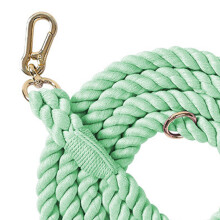 Correa para perros trenzada de doble extremo 210 x 1,2 cm Verde menta