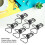 100 Stück herzförmige hohle Metall-Binderclips schwarz 10