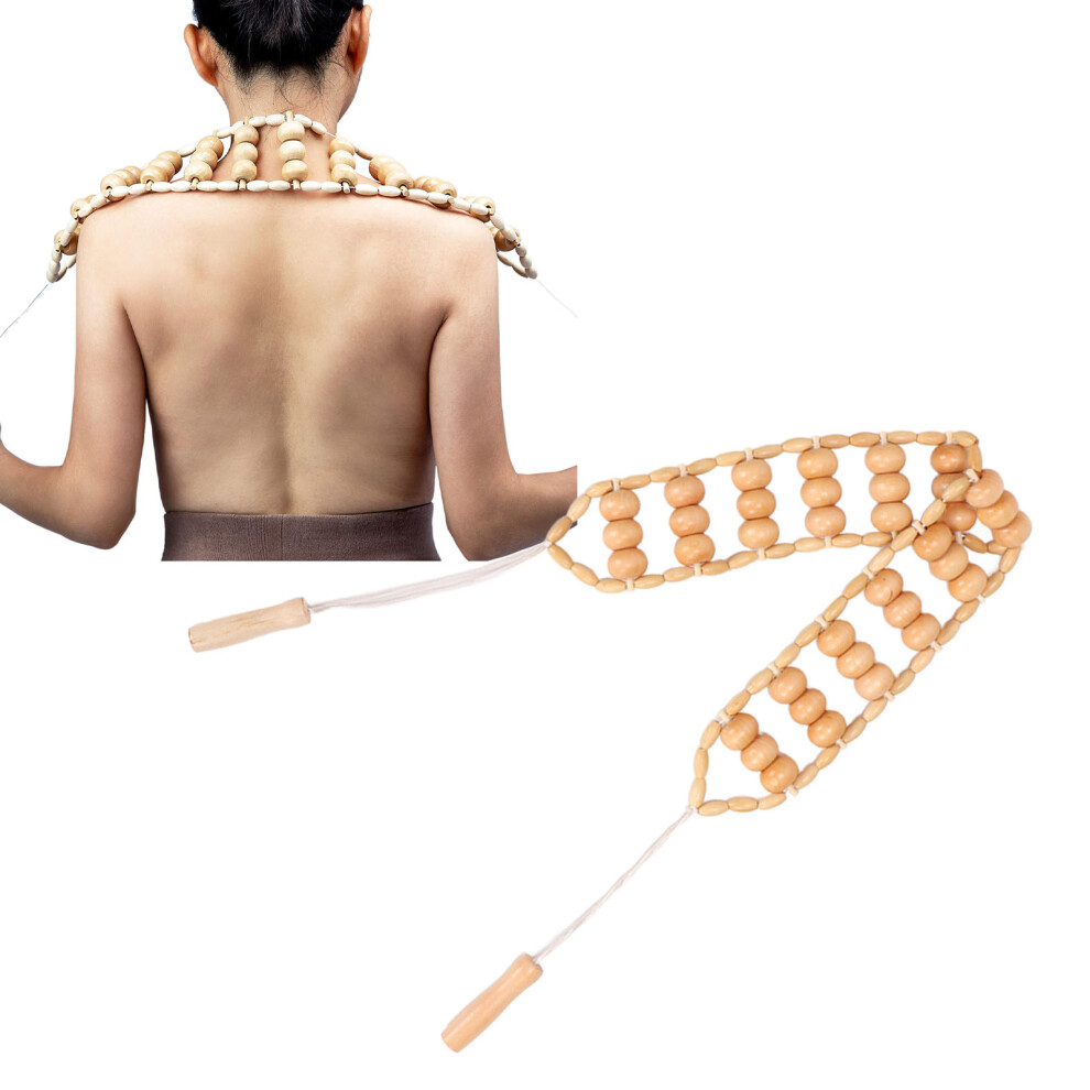 Wood Therapy Massage Rope Handheld Dredging Meridians Fatigue Relief Detox Back Massage Tool