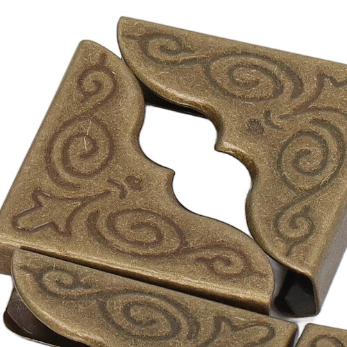 Bronze Vintage Eisen Buch-Ecken 25mmx4mm 100 Stück 2