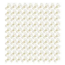 100 Stück Mini-Herz-Binderclips in Gold
