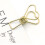 100 Stück Mini-Herz-Binderclips in Gold 9