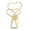 100 Stück Mini-Herz-Binderclips in Gold 10