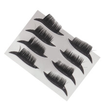 4 Paare Eyeliner- und Wimpernaufkleber-Set schwarz