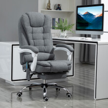 Vinsetto Ergonomic Heated 6 Points Vibration Massage Office Chair, Grey