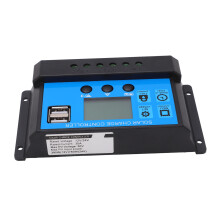 PWM-Solarladeregler mit LCD-Anzeige 12V/24V 30A Aluminium