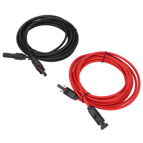 Cable solar de 12 AWG 3m negro + 3m rojo, 30A