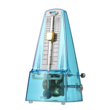 Transparent Mechanical Metronome with Bell Universal Wind up Metronome with Loud Sound Beat Selection Speed Control for Guitar Piano Violin