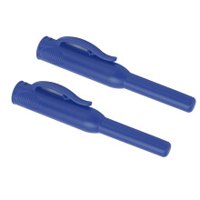 2 piezas de funda para lápiz de carpintero azul, nariz larga, clip