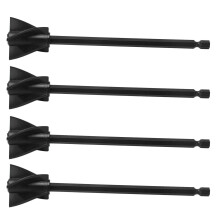 4 Stück Harz-Rührpaddel, 5 Klingen, 1/4-Zoll-Sechskant, Schwarz