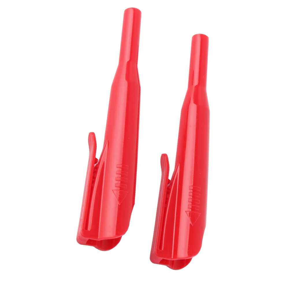 2Pcs Carpenter Pencil Cover Long Nose Deep Hole Woodworking Marker Covers With Clip Red 9301320647601