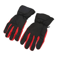 Elektrisch beheizte Handschuhe 3 AA-Batterien OS Schwarz/Rot