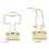 30 Stück Mini-Binderclips Eisen goldene Knochen 3,72 cm 4