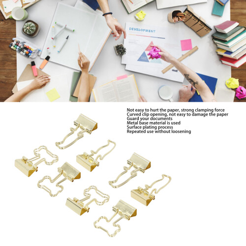 30 Stück Mini-Binderclips Eisen goldene Knochen 3,72 cm 2