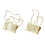 30 Stück Mini-Binderclips Eisen goldene Knochen 3,72 cm 8