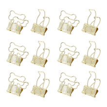 30 Stück Mini-Binderclips Eisen goldene Knochen 3,72 cm