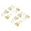 30 Stück Mini-Binderclips Eisen goldene Knochen 3,72 cm 16