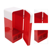 Nevera USB mini para coche roja enfriador portátil de bebidas