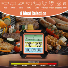 Digitales Fleischthermometer Orange-Schwarz, 2,6 Zoll LCD