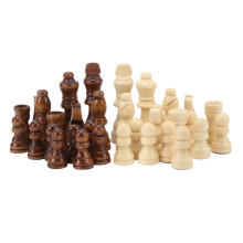 Conjunto de 32 piezas de ajedrez de madera bicolor, rey de 77 mm