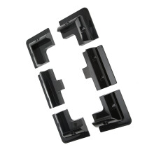 Soportes para panel solar de ABS negro, pack de 6, montaje fácil, sin taladro, para autocaravanas y barcos.