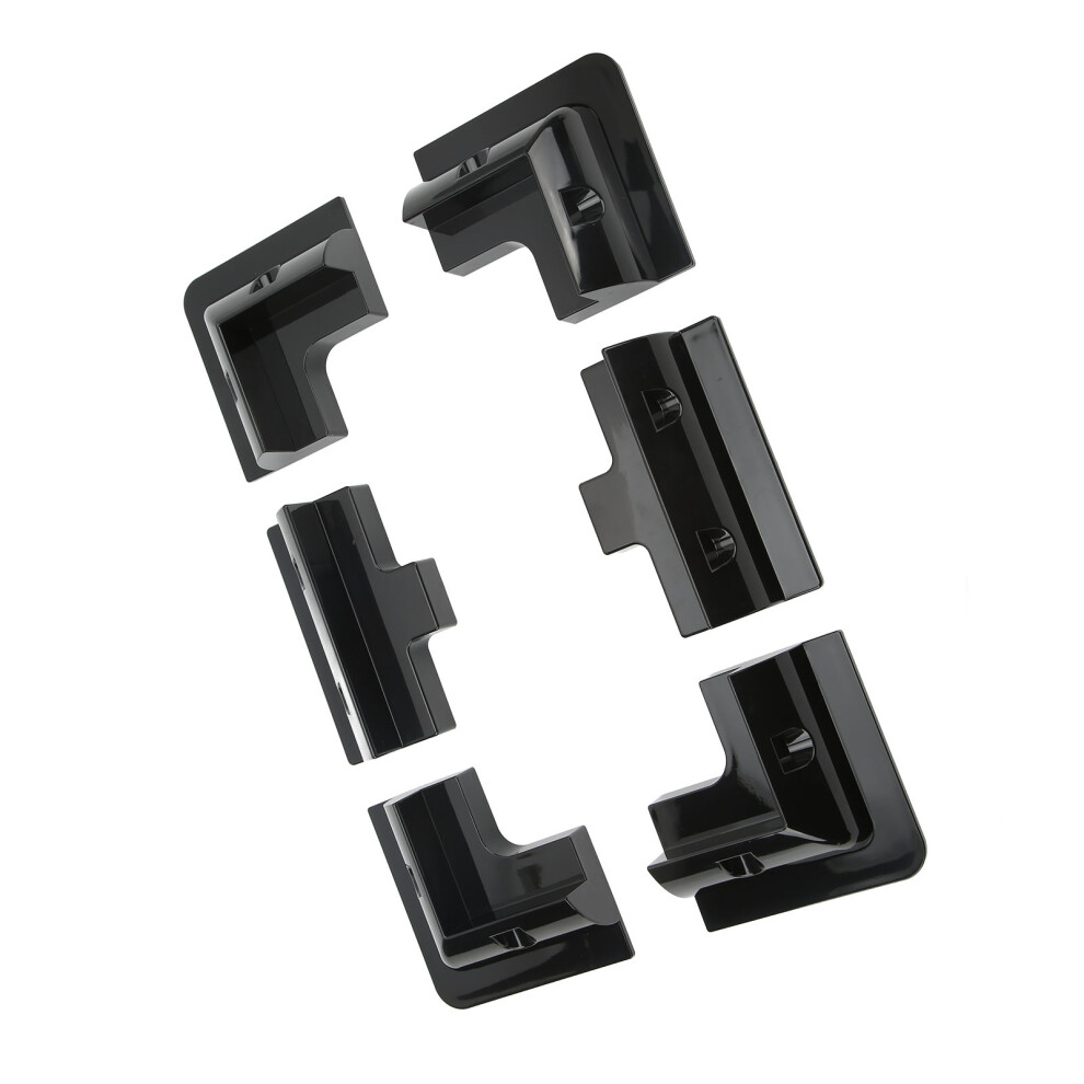 6 Pcs Abs Plastic Corner Bracket Solar Panel Roof Drill Free Mount For Rv Boats Motorhomes Buses Black 5091320660116