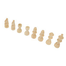Conjunto de piezas de ajedrez de madera, rey de 2,17 pulgadas, 83 g, natural