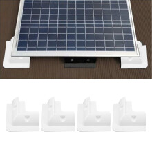 4 piezas de soportes de esquina de ABS para panel solar blancos 28.0oz