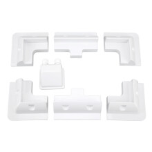 7 piezas de soportes de esquina para techo ABS para montaje de paneles solares en RV, yate y bungalow, color blanco